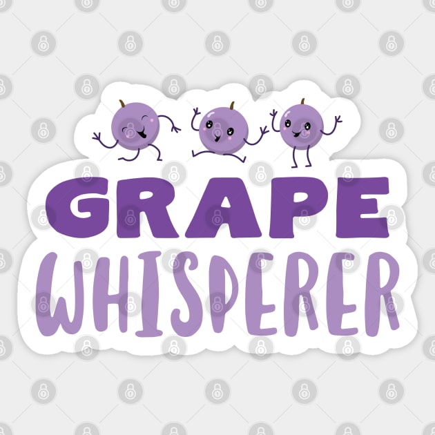 Grape Whisperer Sticker by Jitterfly